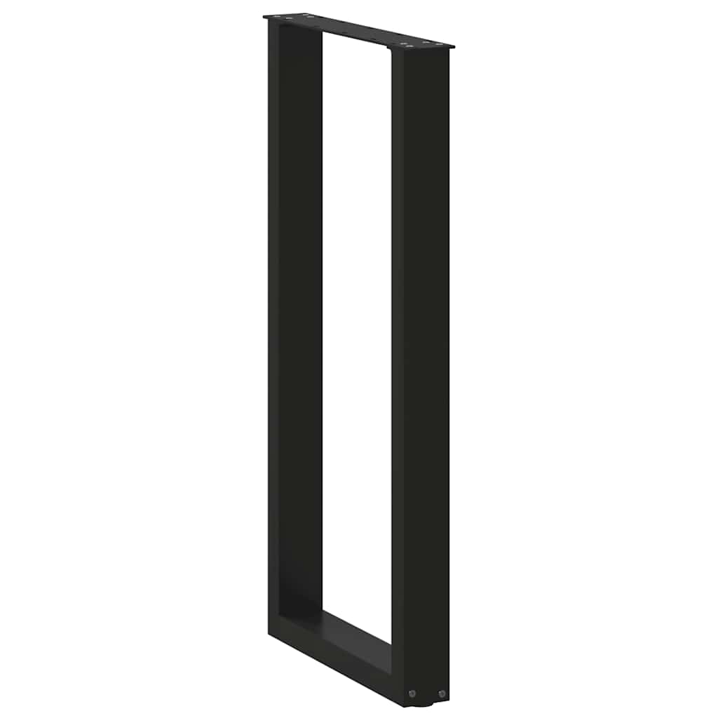 Noge za barski stol U-oblika 2 kom Crne 40 x (100-101) cm Čelik