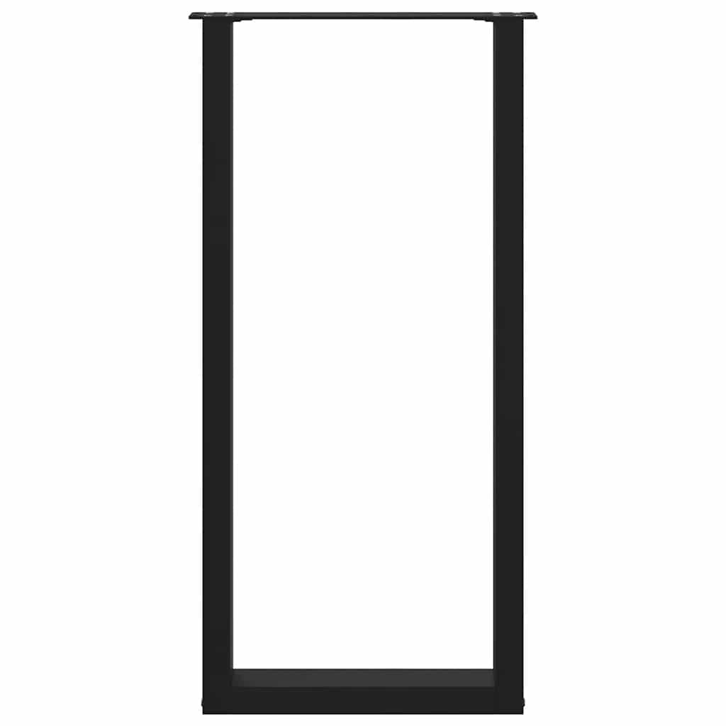 Noge za barski stol U-oblika 2 kom Crne 40 x (100-101) cm Čelik