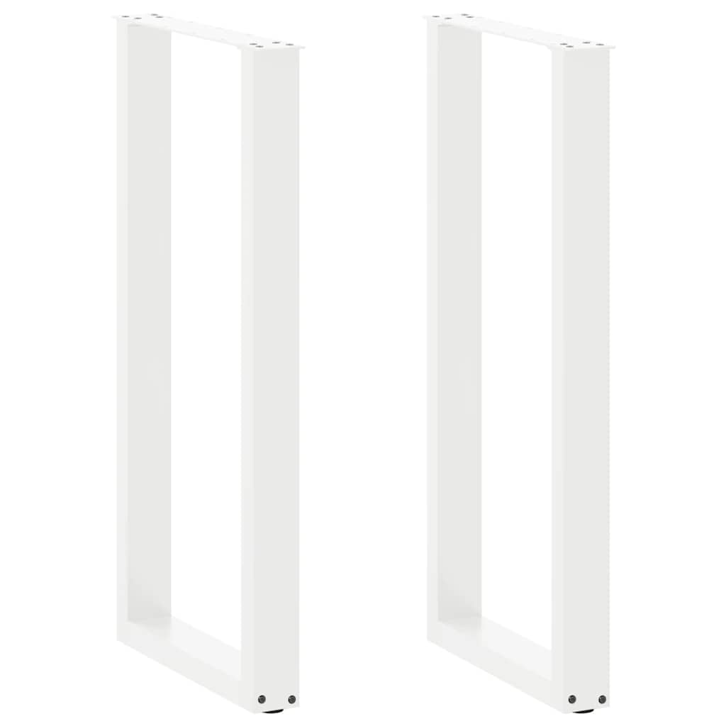 Noge za barski stol U-oblika 2 kom Bijele 40 x (100-101) cm Čelik