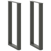 Noge za barski stol U-oblika 2 kom antracit 40 x (100-101) cm čelik