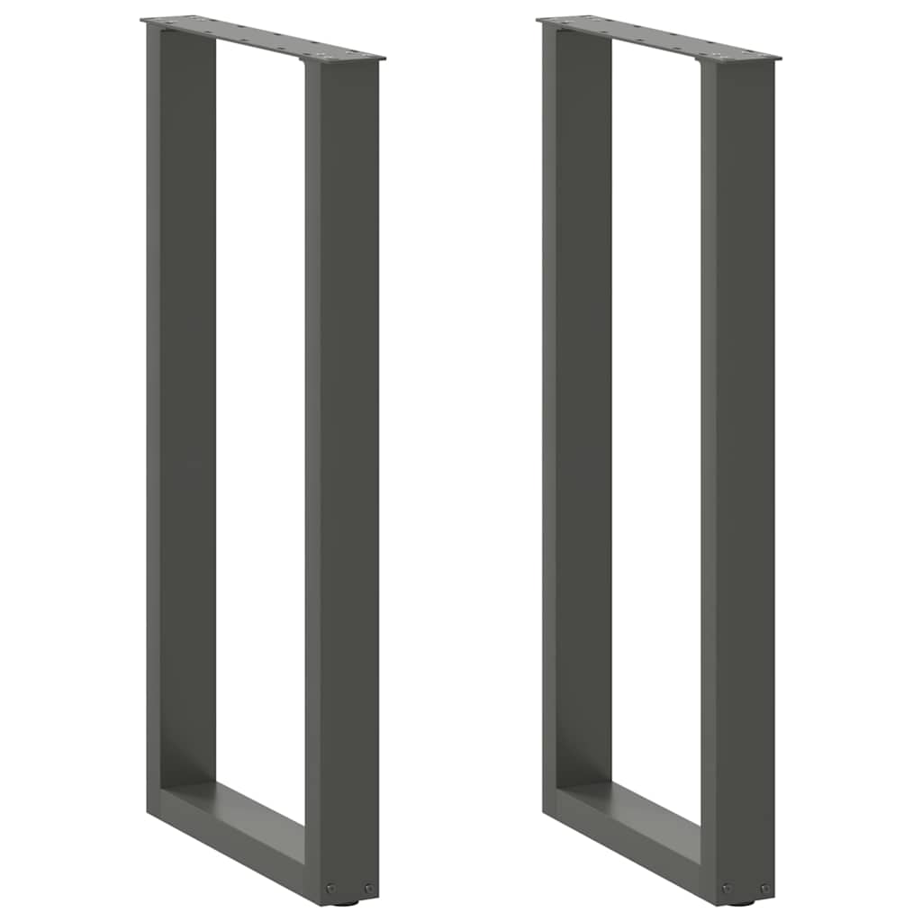 Noge za barski stol U-oblika 2 kom antracit 40 x (100-101) cm čelik