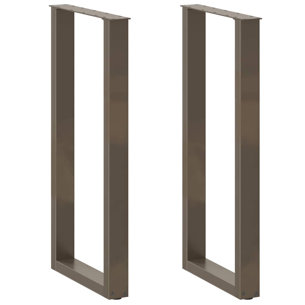 Noge za barski stol U-oblik 2 kom Prirodni čelik 40 x (100-101) cm Čelik