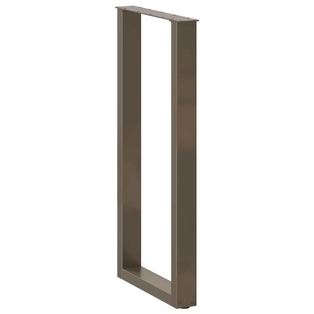 Noge za barski stol U-oblik 2 kom Prirodni čelik 40 x (100-101) cm Čelik