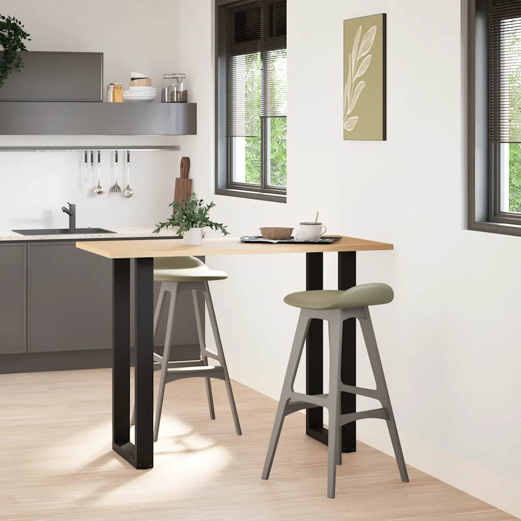 Noge za barski stol U-oblika 2 kom Crne 50 x (100-101) cm Čelik