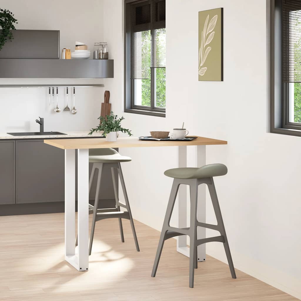Noge za barski stol U-oblika 2 kom Bijele 50 x (100-101) cm Čelik
