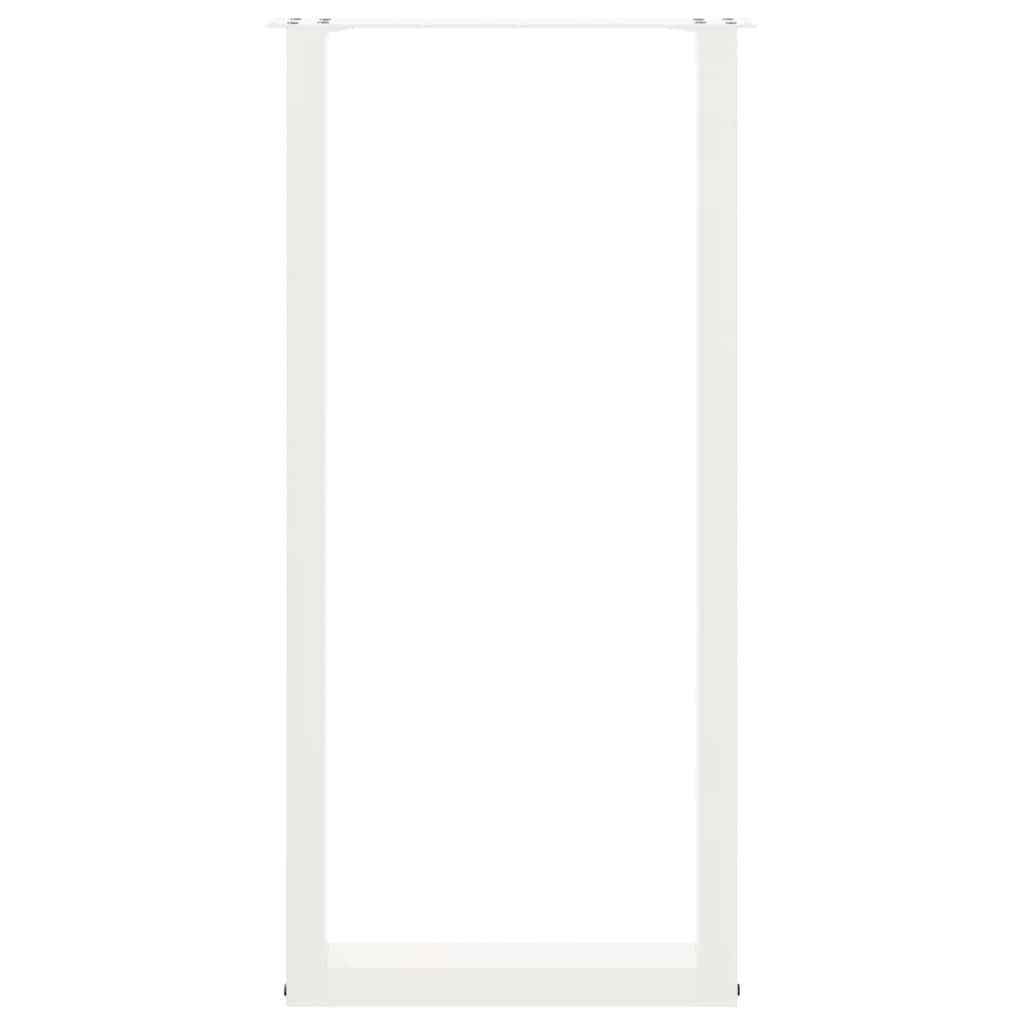 Noge za barski stol U-oblika 2 kom Bijele 50 x (100-101) cm Čelik