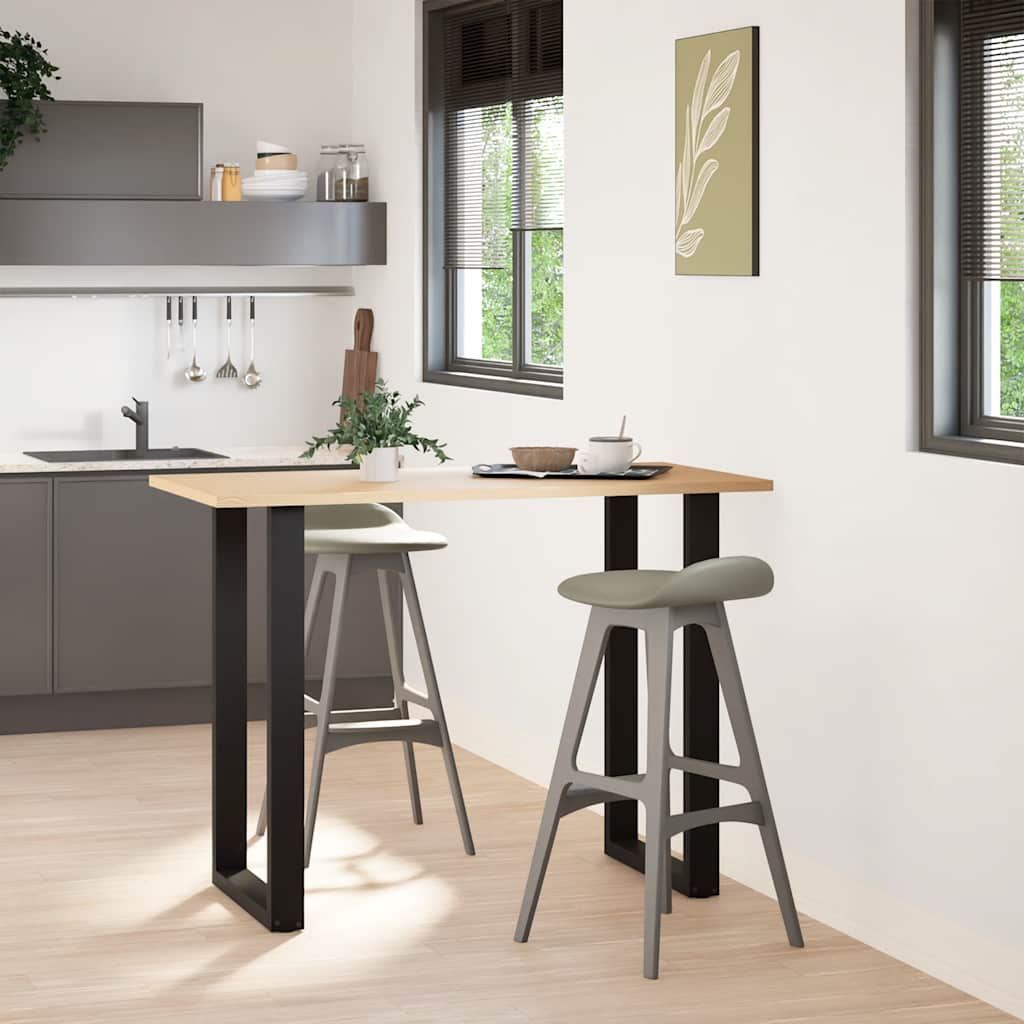 Noge za barski stol U-oblika 2 kom Crne 60 x (100-101) cm Čelik