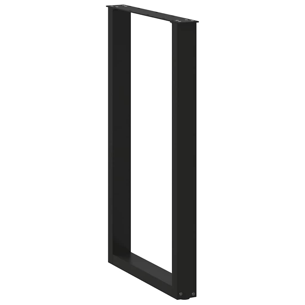Noge za barski stol U-oblika 2 kom Crne 60 x (100-101) cm Čelik