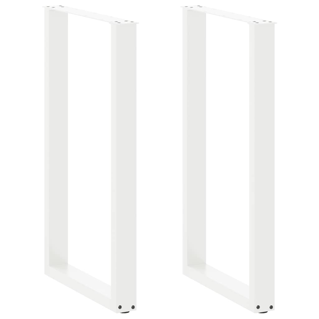 Noge za barski stol U-oblika 2 kom Bijele 60 x (100-101) cm Čelik