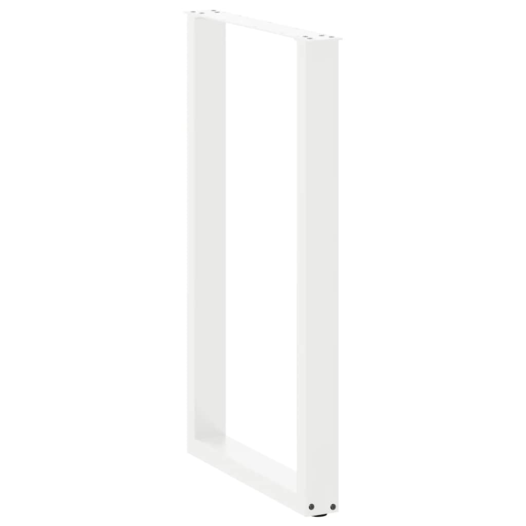 Noge za barski stol U-oblika 2 kom Bijele 60 x (100-101) cm Čelik