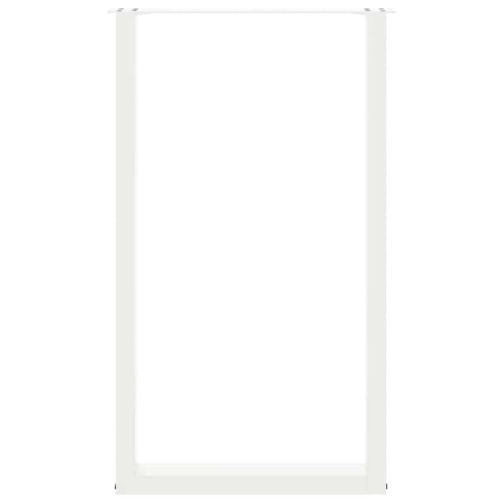 Noge za barski stol U-oblika 2 kom Bijele 60 x (100-101) cm Čelik
