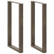 Noge za barski stol U-oblik 2 kom Prirodni čelik 60 x (100-101) cm Čelik