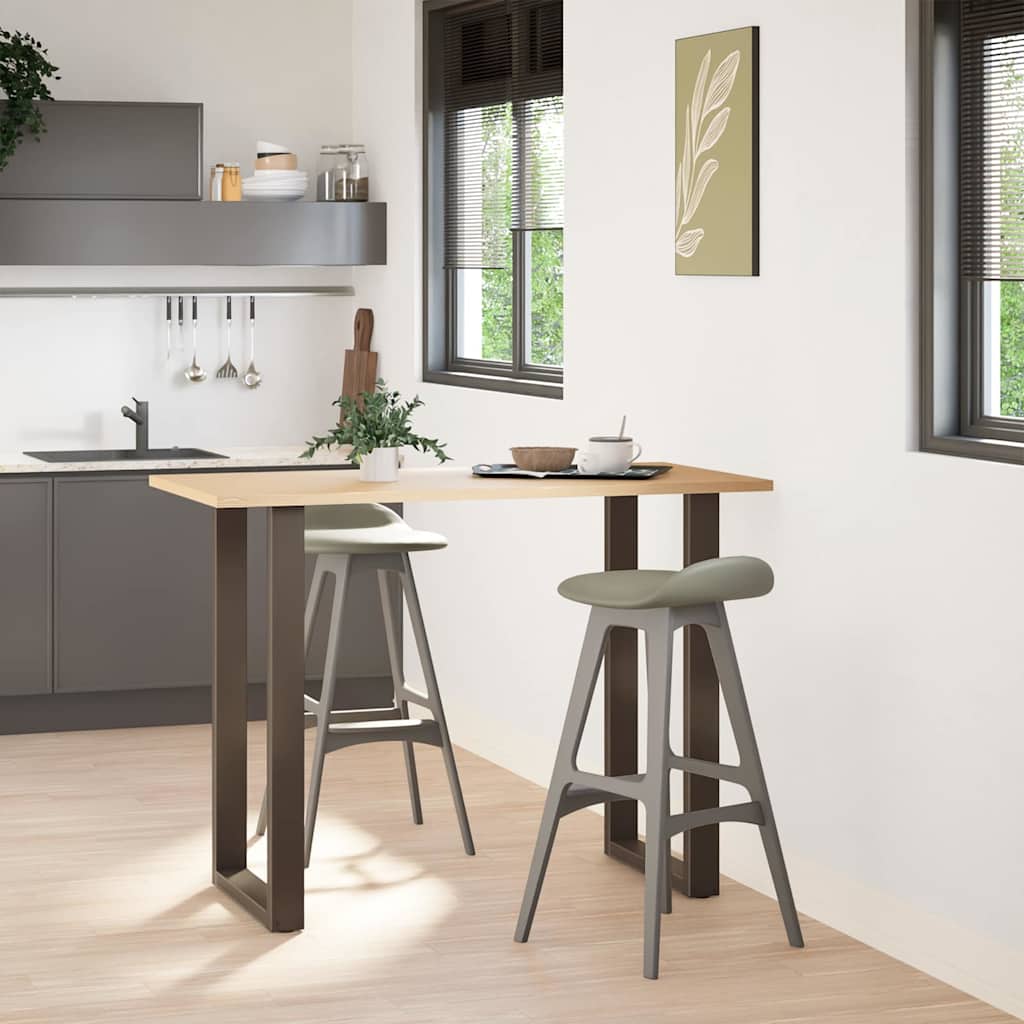 Noge za barski stol U-oblik 2 kom Prirodni čelik 60 x (100-101) cm Čelik