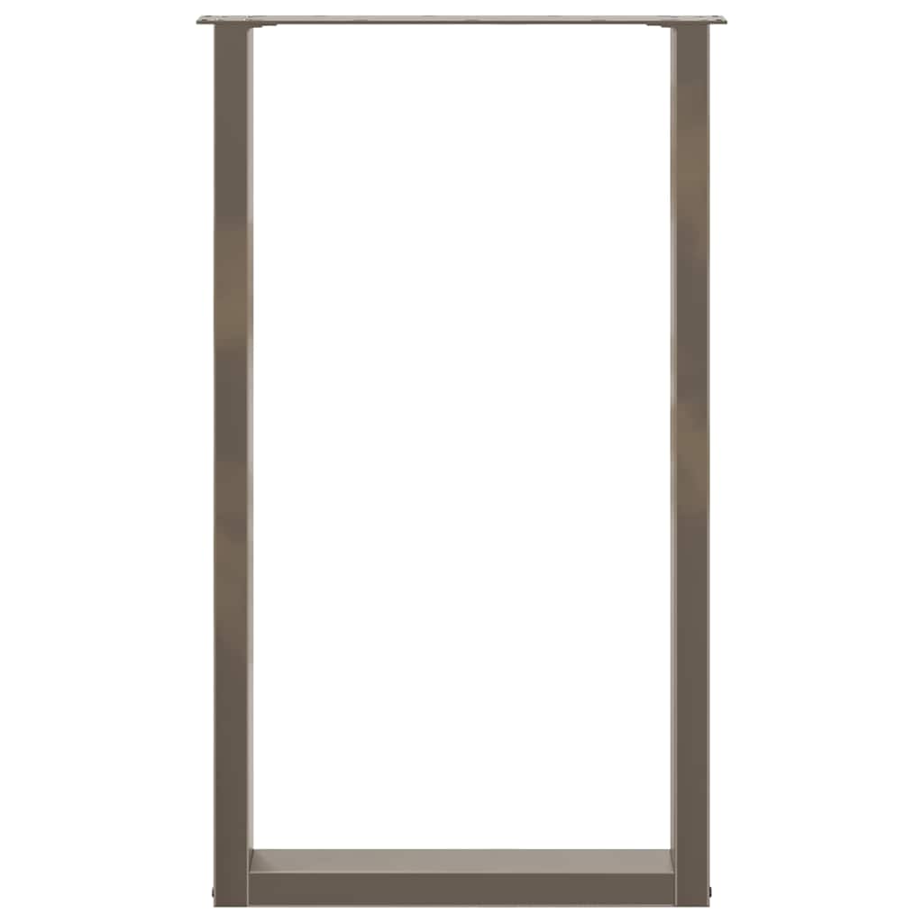 Noge za barski stol U-oblik 2 kom Prirodni čelik 60 x (100-101) cm Čelik
