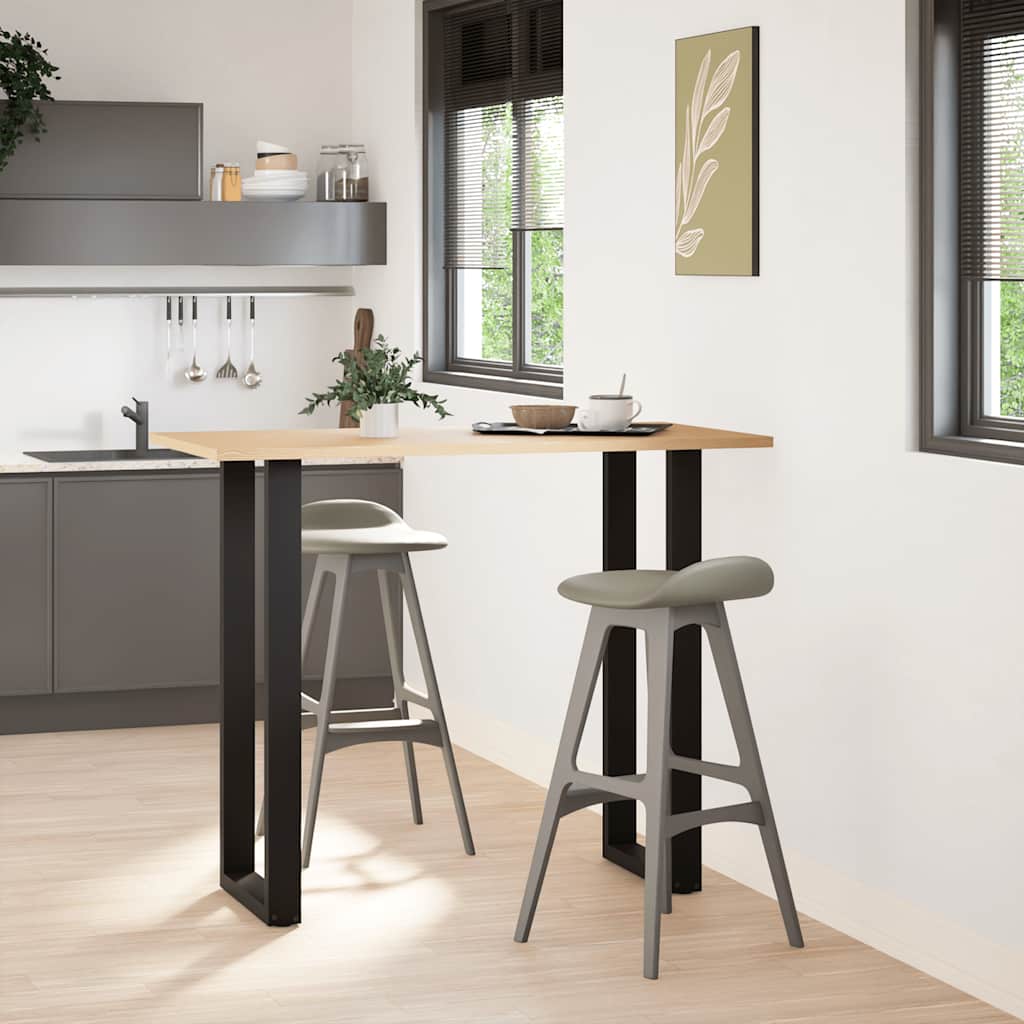 Noge za barski stol U-oblika 2 kom Crne 40 x (110-111) cm Čelik
