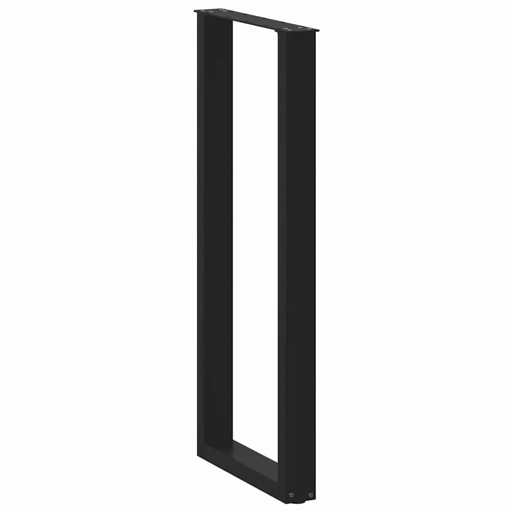 Noge za barski stol U-oblika 2 kom Crne 40 x (110-111) cm Čelik