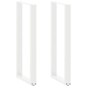 Noge za barski stol U-oblika 2 kom Bijele 40 x (110-111) cm Čelik