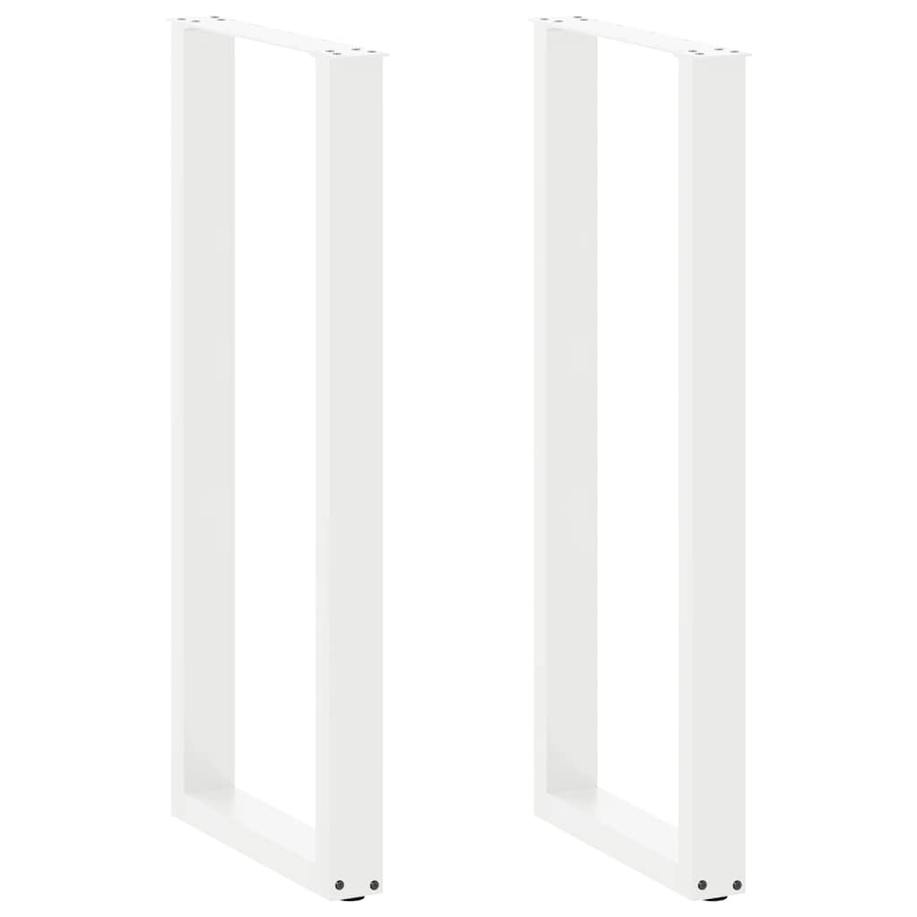 Noge za barski stol U-oblika 2 kom Bijele 40 x (110-111) cm Čelik