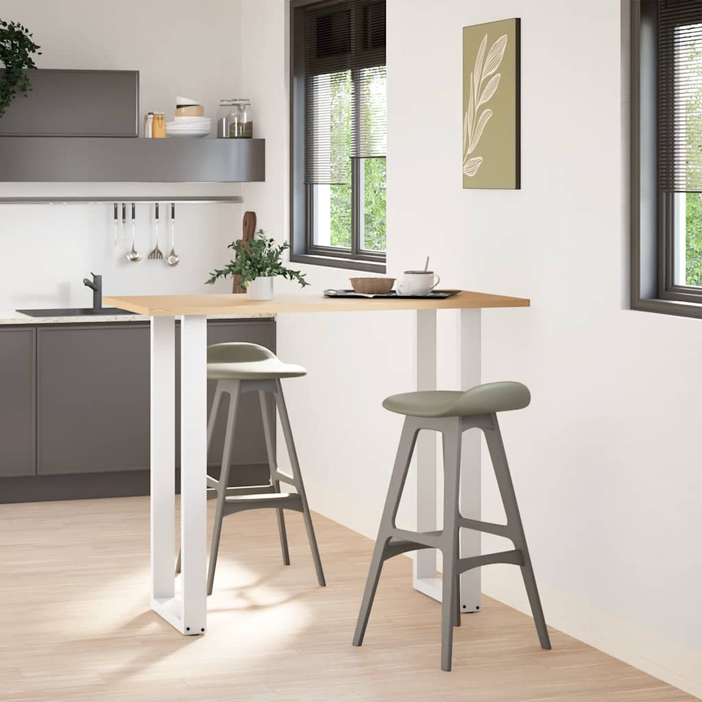 Noge za barski stol U-oblika 2 kom Bijele 40 x (110-111) cm Čelik