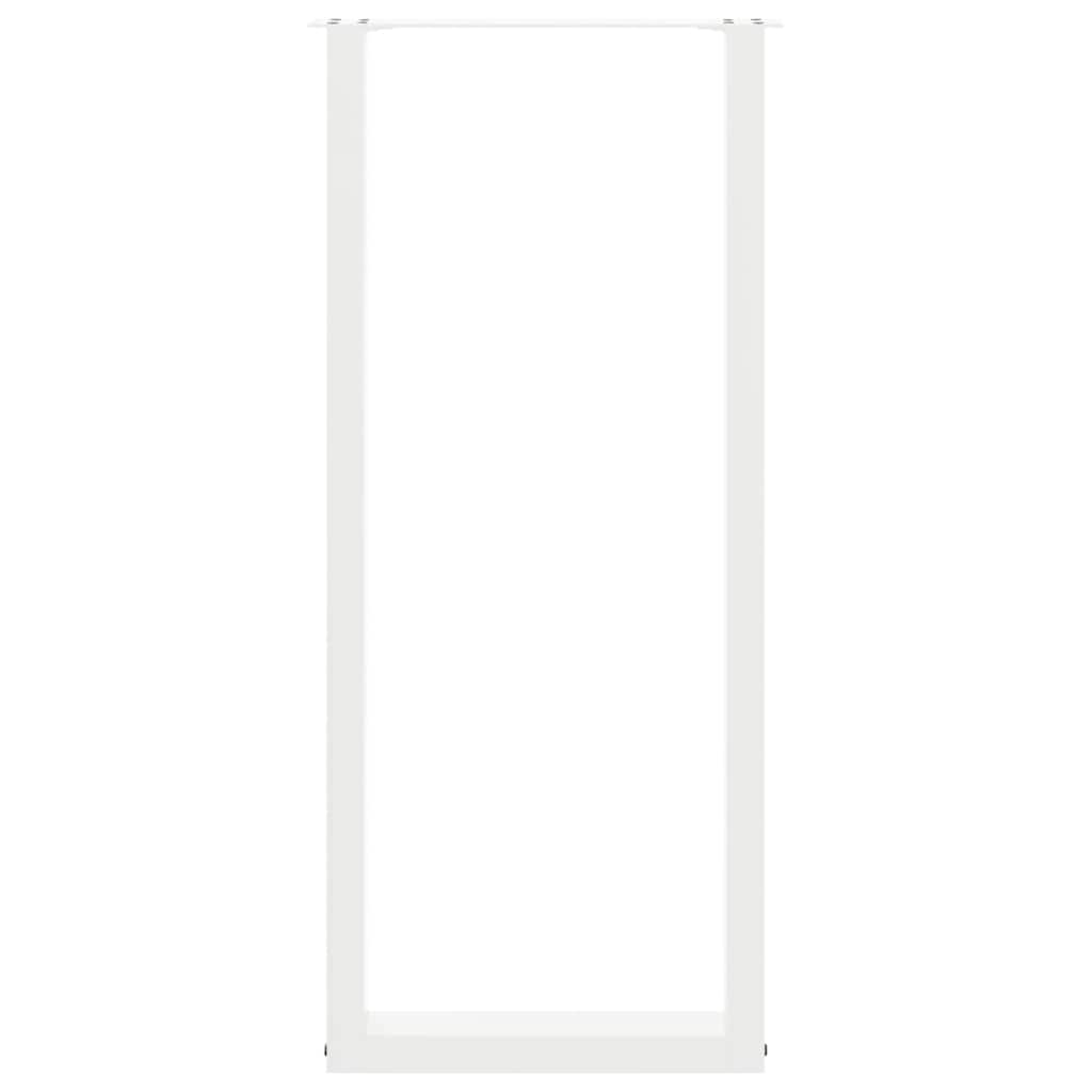 Noge za barski stol U-oblika 2 kom Bijele 40 x (110-111) cm Čelik