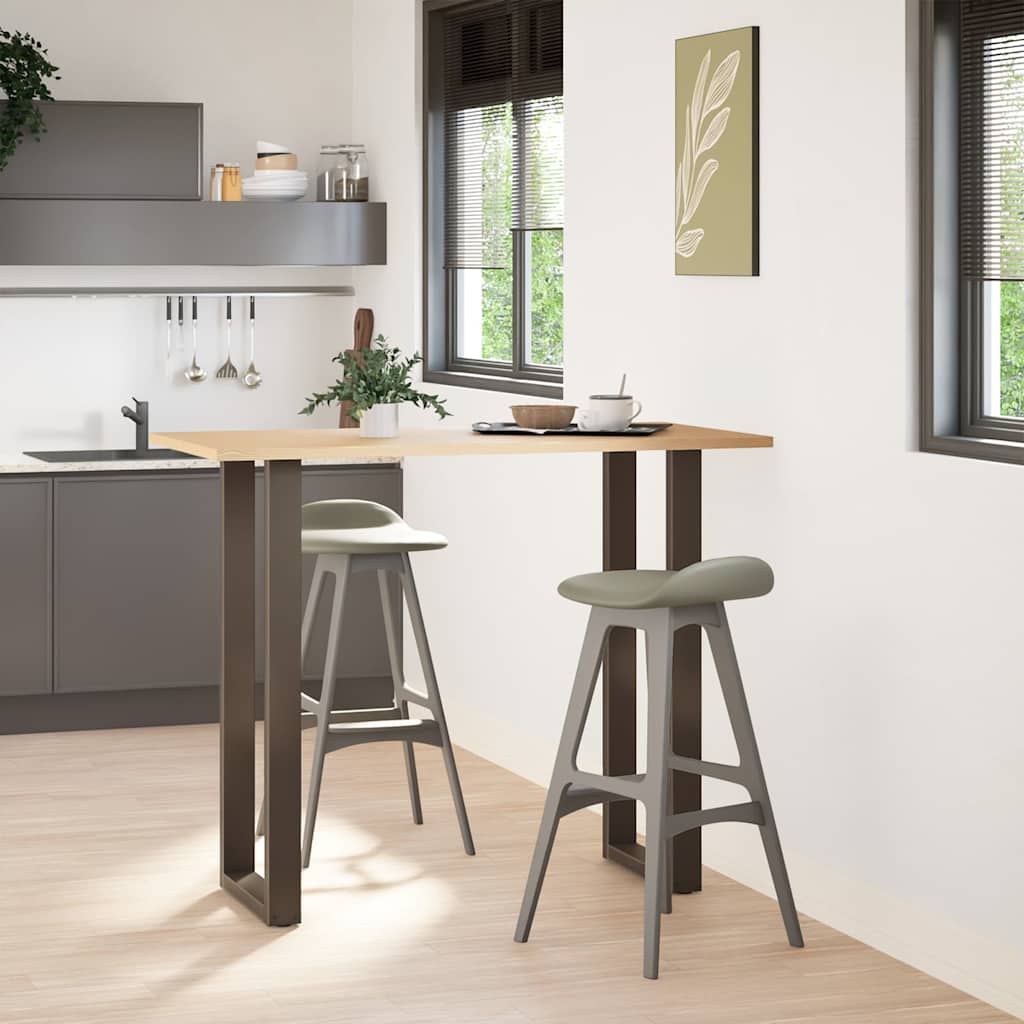 Noge za barski stol U-oblik 2 kom Prirodni čelik 40 x (110-111) cm Čelik
