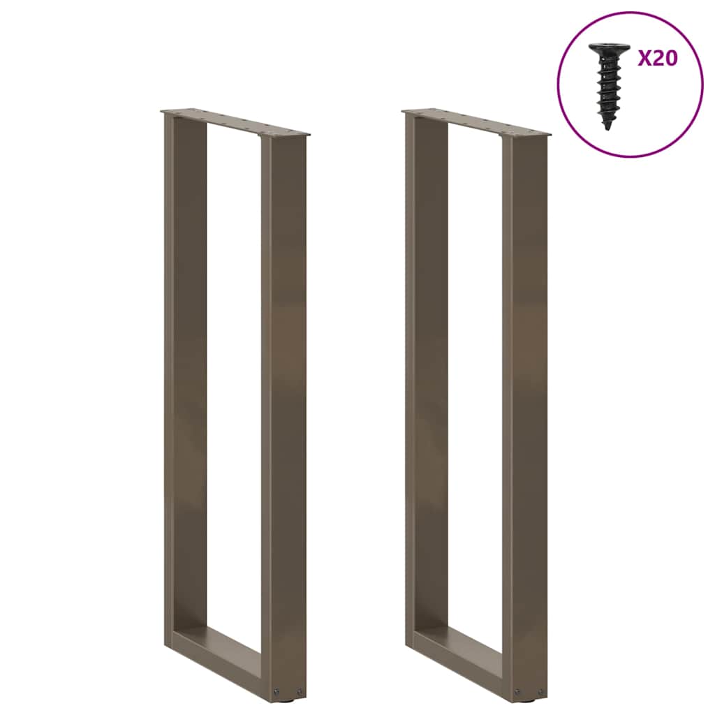 Noge za barski stol U-oblik 2 kom Prirodni čelik 40 x (110-111) cm Čelik
