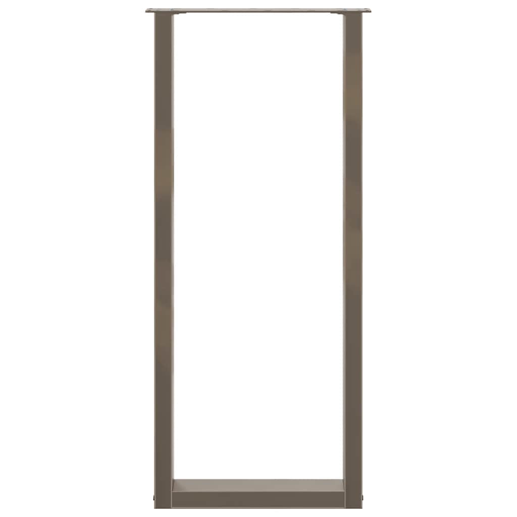 Noge za barski stol U-oblik 2 kom Prirodni čelik 40 x (110-111) cm Čelik