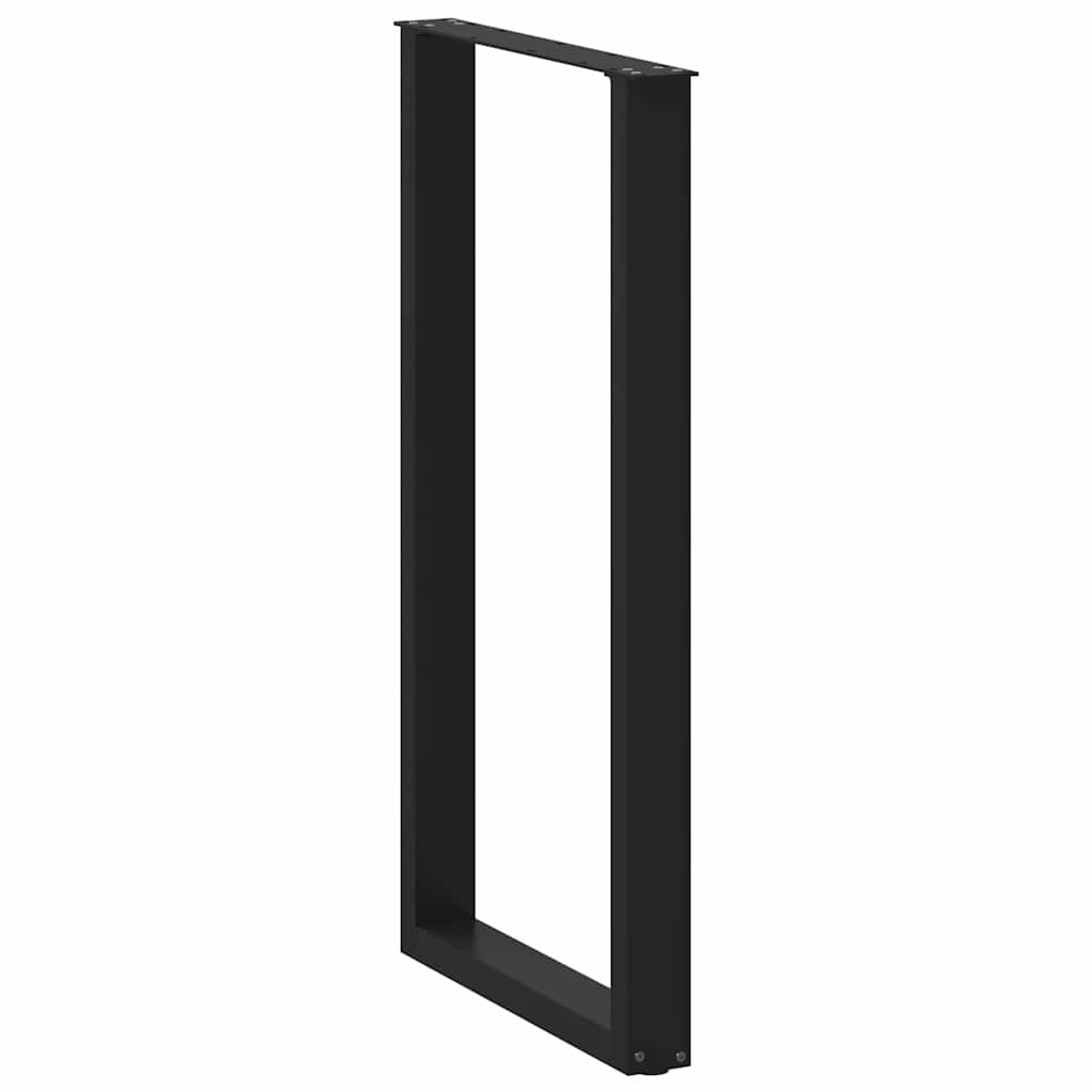 Noge za barski stol U-oblika 2 kom Crne 60 x (110-111) cm Čelik