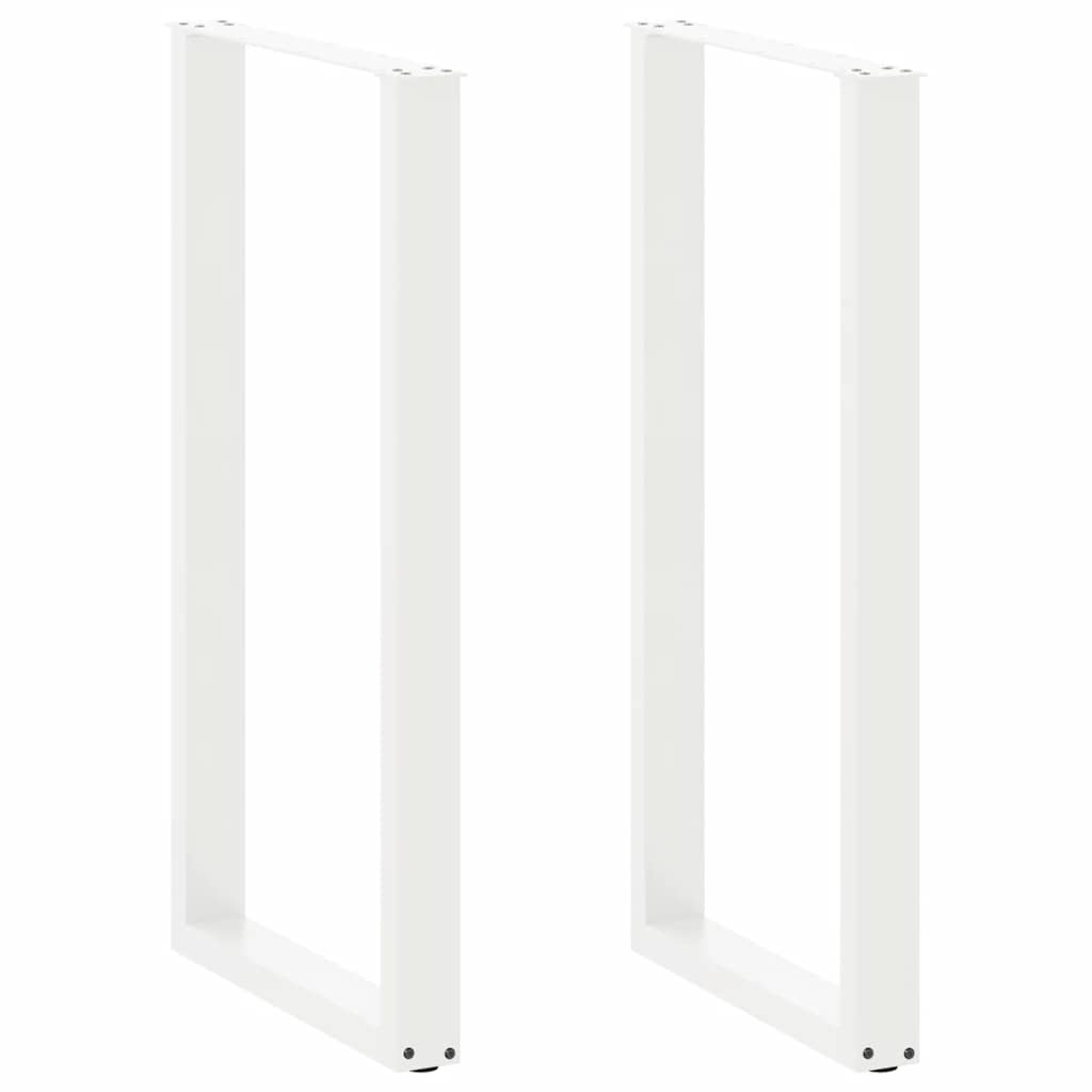 Noge za barski stol U-oblika 2 kom Bijele 60 x (110-111) cm Čelik