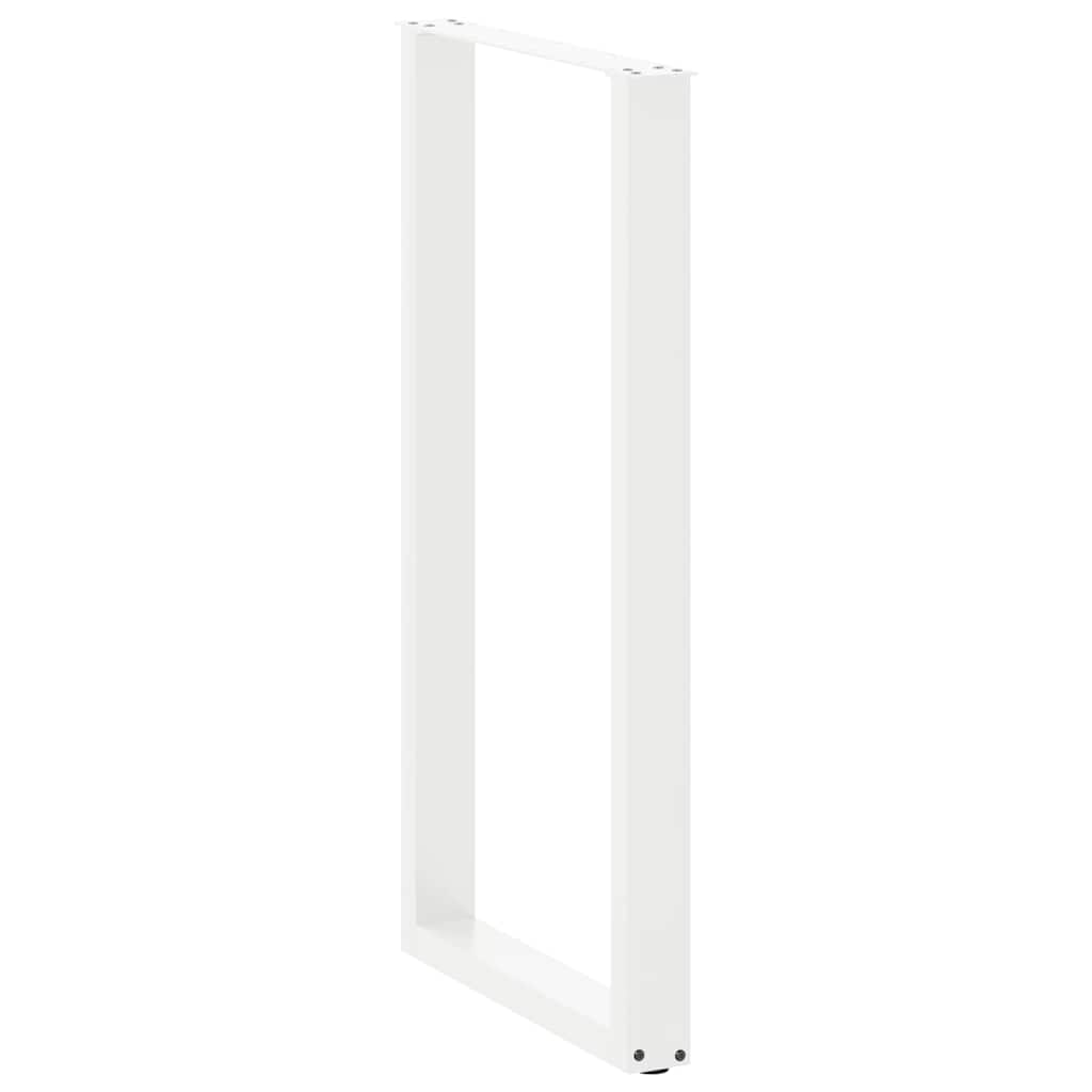 Noge za barski stol U-oblika 2 kom Bijele 60 x (110-111) cm Čelik