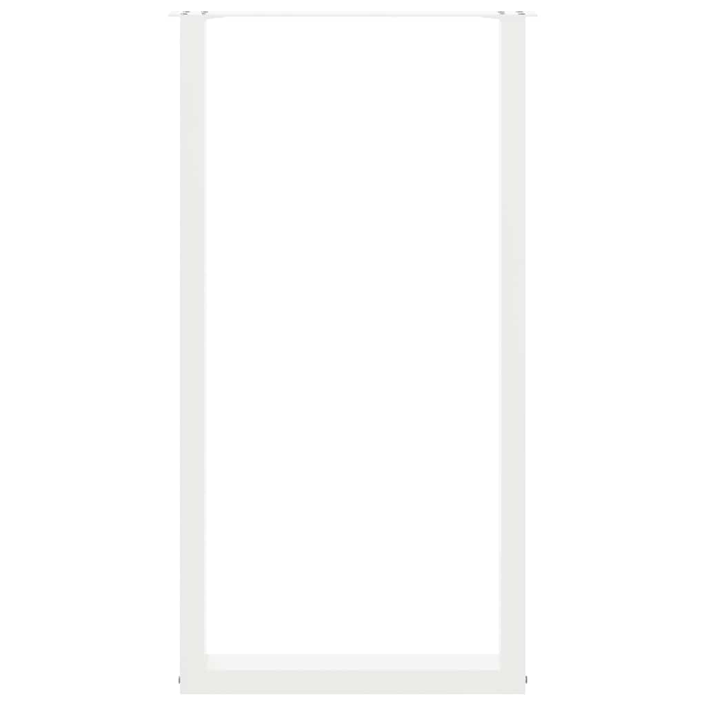 Noge za barski stol U-oblika 2 kom Bijele 60 x (110-111) cm Čelik
