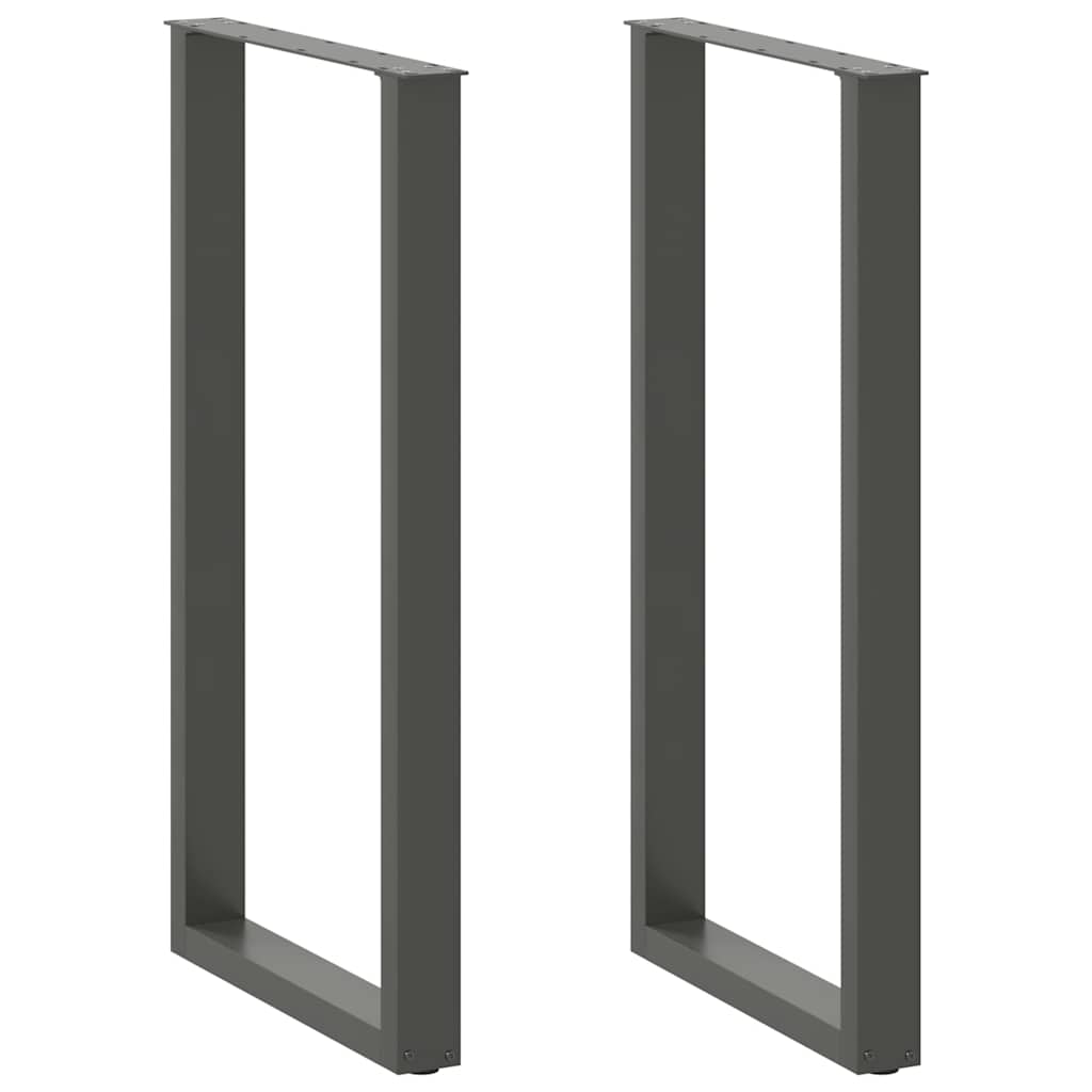 Noge za barski stol U-oblika 2 kom antracit 60 x (110-111) cm čelik