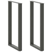 Noge za barski stol U-oblika 2 kom antracit 60 x (110-111) cm čelik