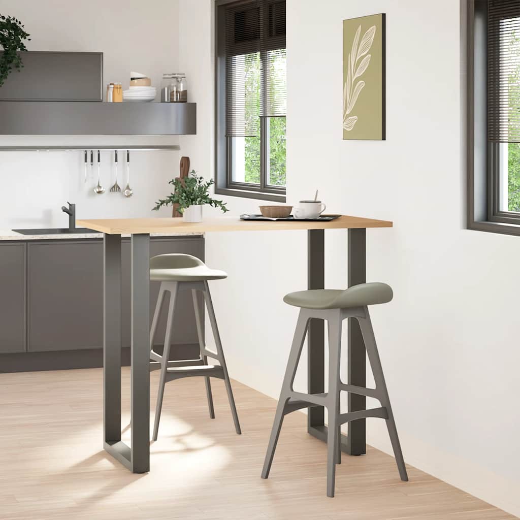 Noge za barski stol U-oblika 2 kom antracit 60 x (110-111) cm čelik