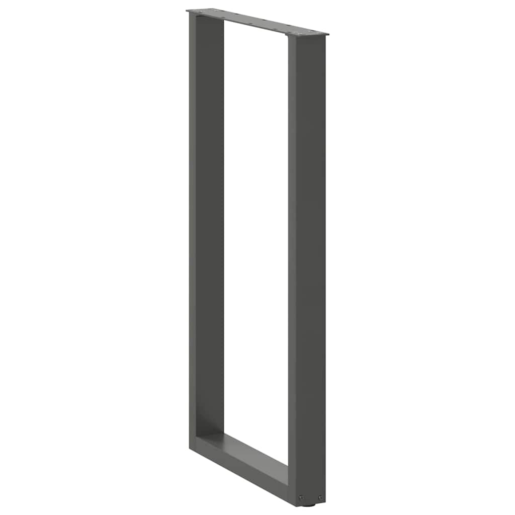 Noge za barski stol U-oblika 2 kom antracit 60 x (110-111) cm čelik