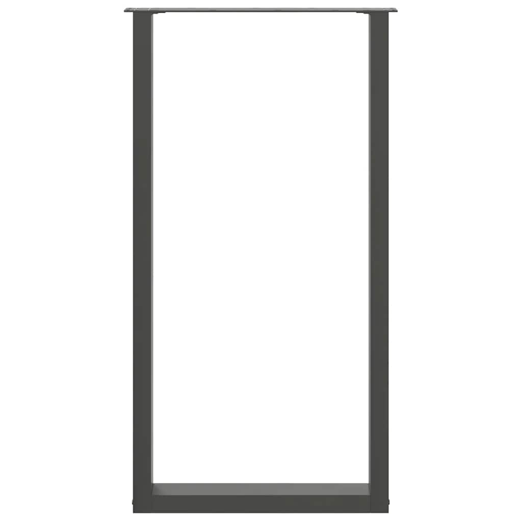 Noge za barski stol U-oblika 2 kom antracit 60 x (110-111) cm čelik