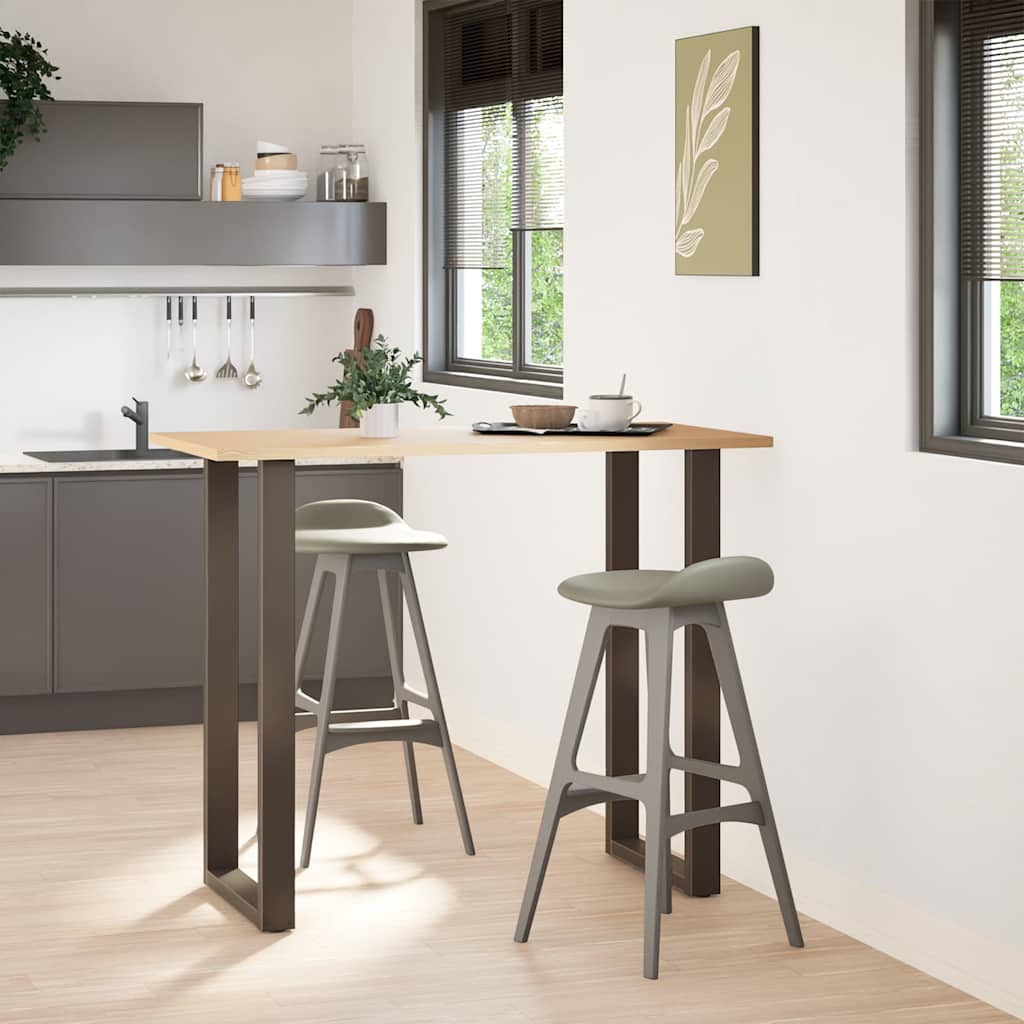 Noge za barski stol U-oblik 2 kom Prirodni čelik 60 x (110-111) cm Čelik