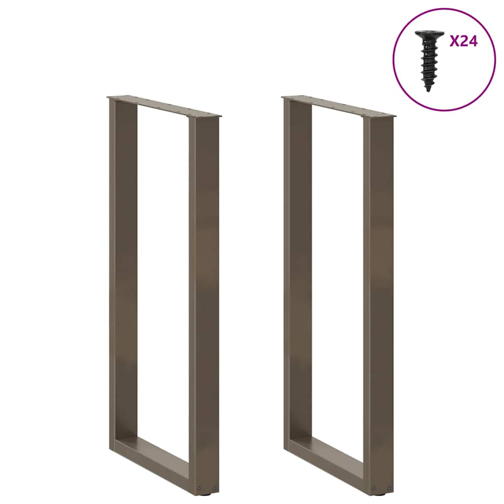 Noge za barski stol U-oblik 2 kom Prirodni čelik 60 x (110-111) cm Čelik