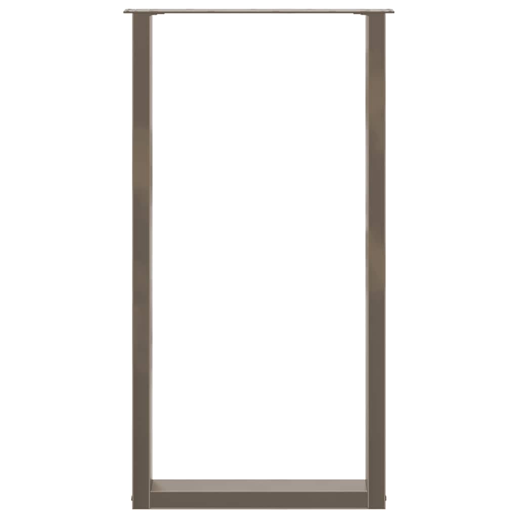 Noge za barski stol U-oblik 2 kom Prirodni čelik 60 x (110-111) cm Čelik