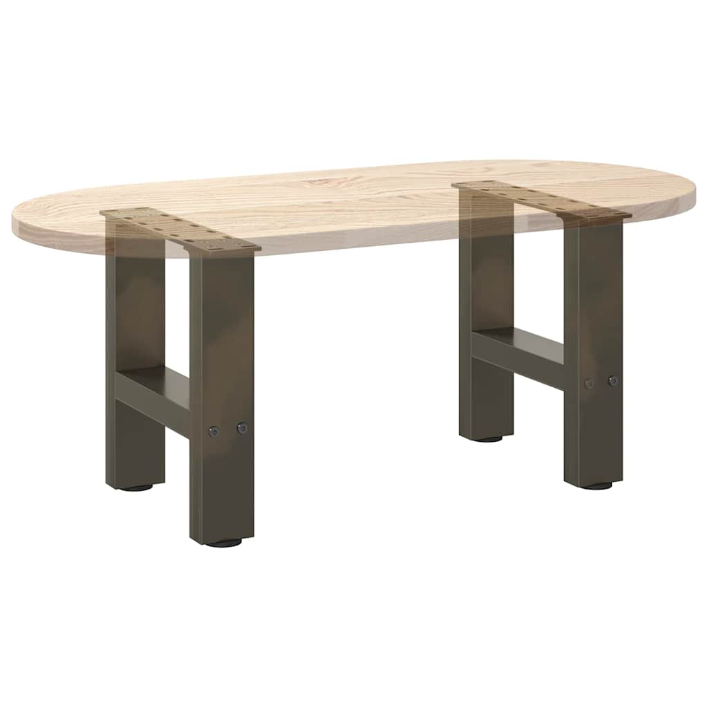 Noge za klub stolić prirodni čelik 2 kom 30 x (30-31) cm čelik