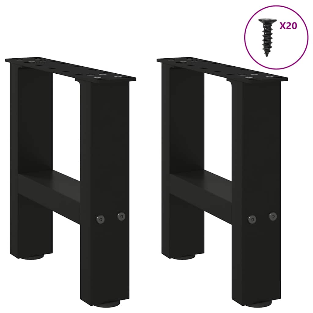 Noge za klub stolić crne 2 kom 40 x (30-31) cm čelik