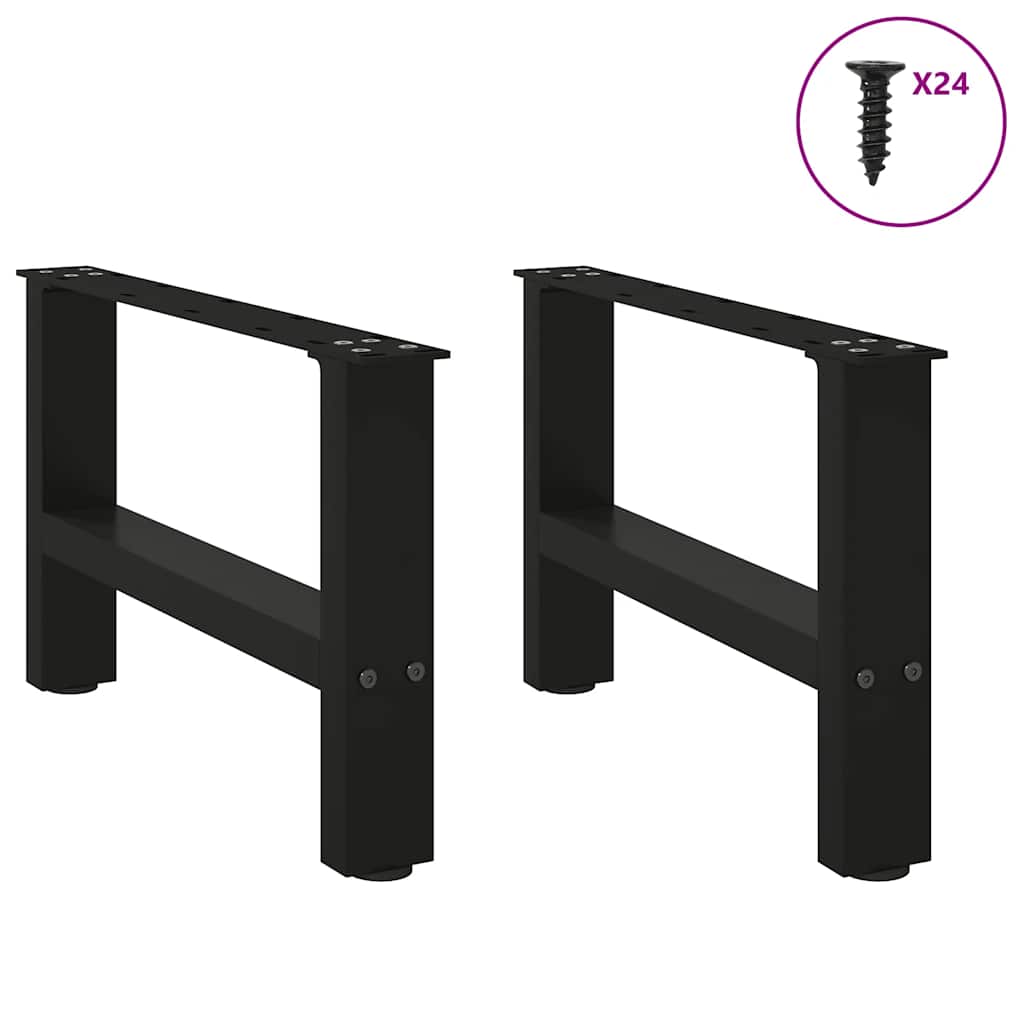 Noge za klub stolić crne 2 kom 50 x (30-31) cm čelik