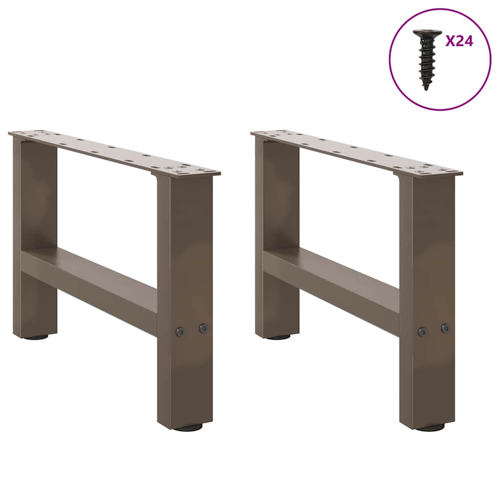 Noge za klub stolić prirodni čelik 2 kom 50 x (30-31) cm čelik