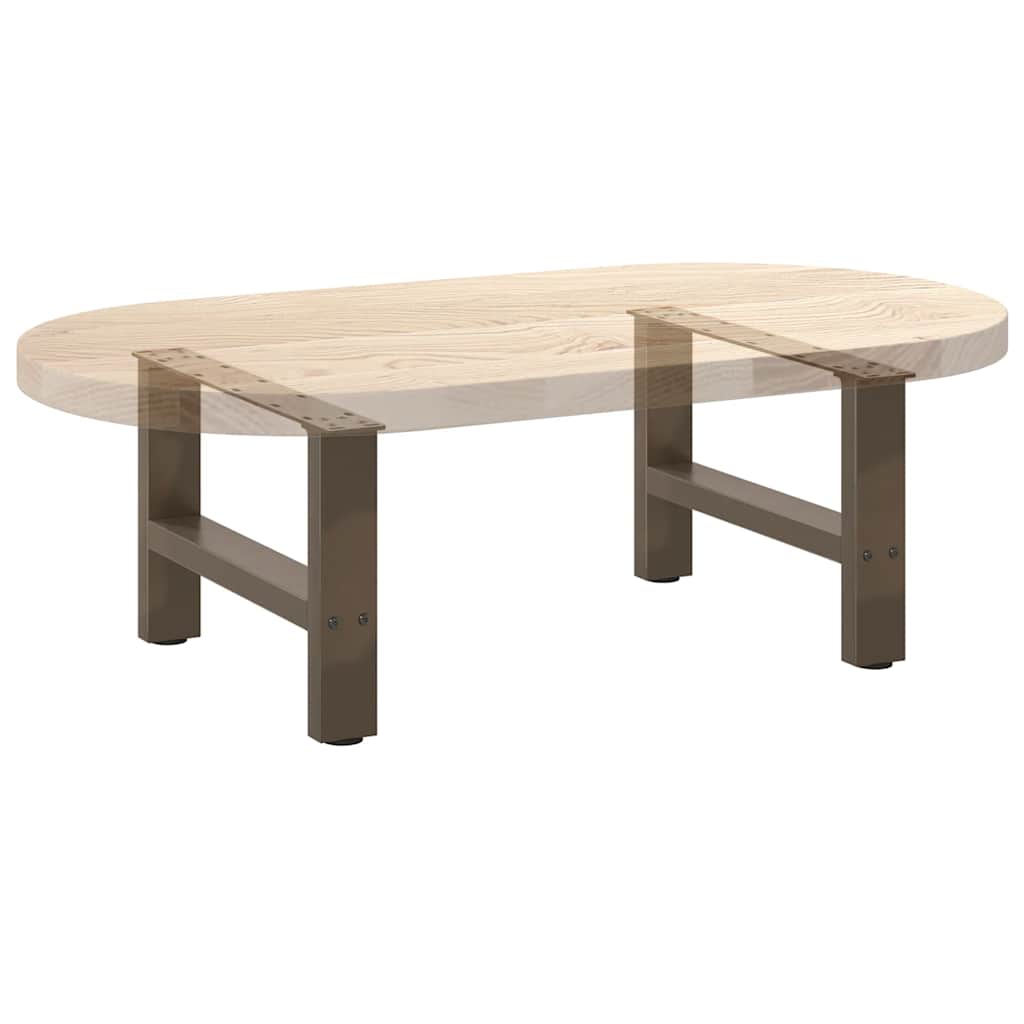 Noge za klub stolić prirodni čelik 2 kom 50 x (30-31) cm čelik