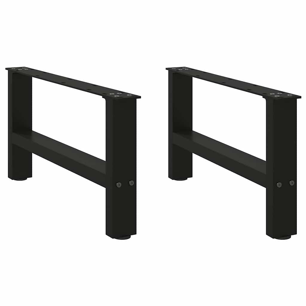 Noge za klub stolić crne 2 kom 60 x (30-31) cm čelik