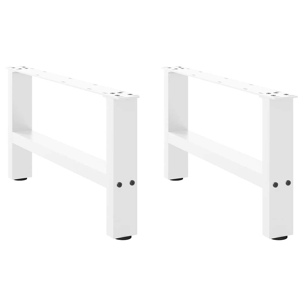 Noge za klub stolić bijele 2 kom 60 x (30-31) cm čelik