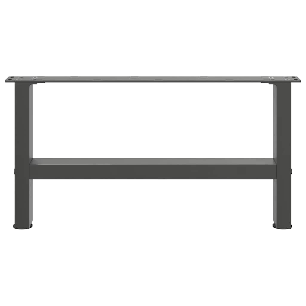 Noge za klub stolić antracit boje 2 kom 60 x (30-31) cm čelik