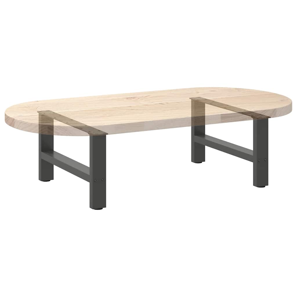 Noge za klub stolić antracit boje 2 kom 60 x (30-31) cm čelik