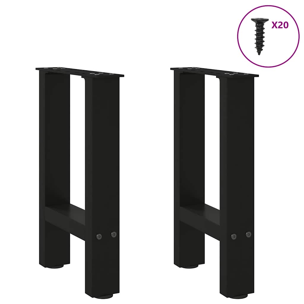 Noge za klub stolić crne 2 kom 38 x (42-43) cm čelik