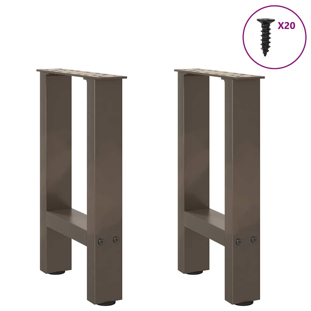 Noge za klub stolić Prirodni čelik 2 kom 38 x (42-43) cm Čelik